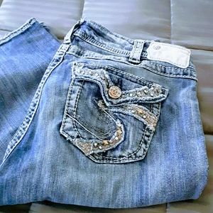 Silver Suki flap jeans